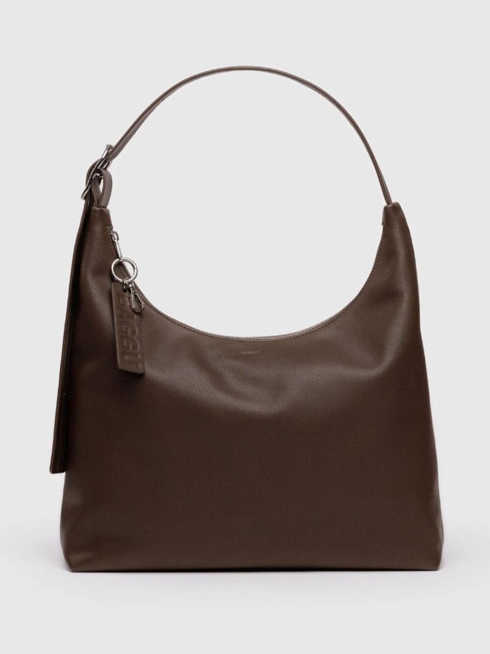 Baggu Leather Chocolate Brown Shoulder Bag